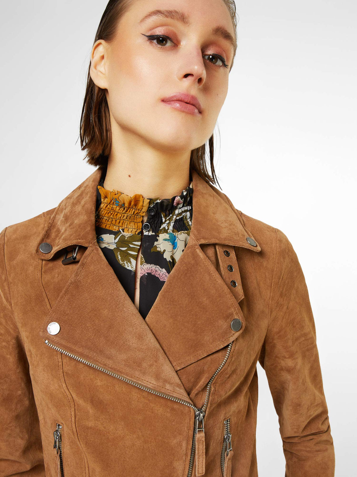 Freaky Nation Taxi Driver-fn Chaqueta de Cuero, coñac, L Mujeres