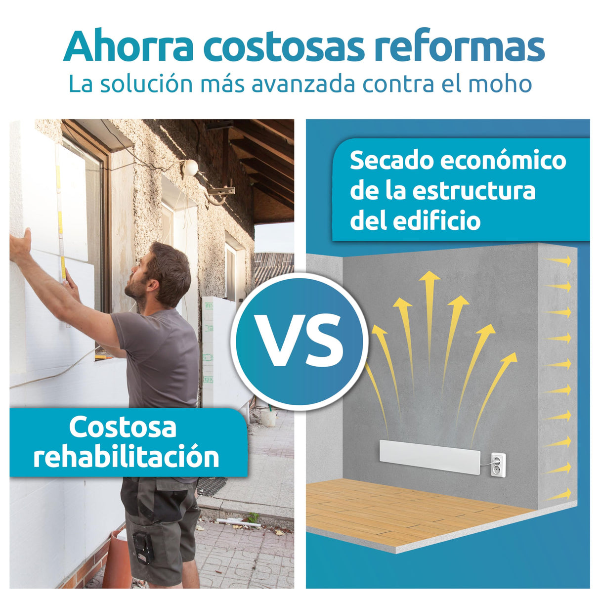 ELIAS Eliminador de Moho. contra el Moho, Seca los Espacios húmedos y Absorbe el Moho de la Base de la Vida. Sostenible y sin Productos químicos tóxicos