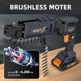 Atornillador Inalámbrico Drywall Professional, MAXXT 20V Pistola Atornilladora para Paneles de Yeso sin Escobillas Autofeed 5000RPM, Destornillador de Paneles de Yeso con Batería de 2.0Ah y Cargador