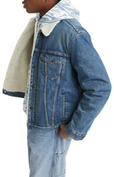 Levi's Type 3 Sherpa Trucker Chaqueta, Fable, L Hombre