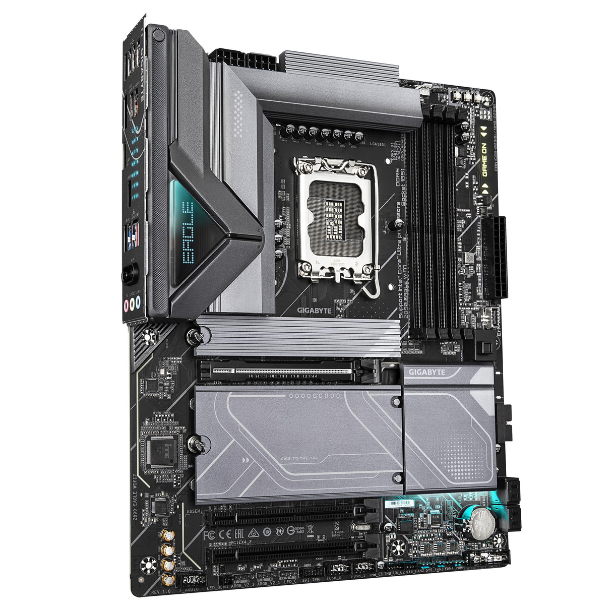GIGABYTE Placa Base Z890 Eagle WIFI7 - Compatible con procesadores Intel Core Ultra (Serie 2), 14+1+2 Fases VRM, hasta 8800MHz DDR5 (OC), 1xPCIe 5.0 + 3xPCIe 4.0, Wi-Fi 7, LAN 2.5GbE, Thunderbolt 4