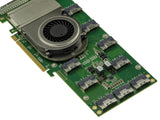 KALEA-INFORMATIQUE Tarjeta controladora Tipo Switch PCIe 4.0 con 10 Puertos SFF-8654 8i para controlar hasta 20 SSD NVMe o 5 Tarjetas gráficas, chipset Broadcom PEX88096.
