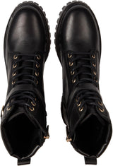 Tommy Hilfiger Mujer Botines de caña baja Buckle Lace Up Botas, Negro (Black), 37 EU