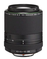 Pentax HD DA 55-300 mm F4.5 - 6.3 ED PLM WR RE Teleobjetivo Zoom Compacto AF Rápido y Silencioso Resistente al Agua Distancia de Enfoque Mínima de 0.95 metros Diseño Compacto y Ligero, Negro