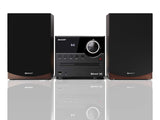 Sharp XL-B512(BR) Microcadena Sound System Estereo con Radio FM, Bluetooth v5.0, CD-MP3, reproducción USB, Altavoces de Madera y 45W Color Marron