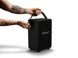Marshall Tufton Altavoz portátil para fiestas con Bluetooth para exteriores, resistente al agua IPX2, negro y latón