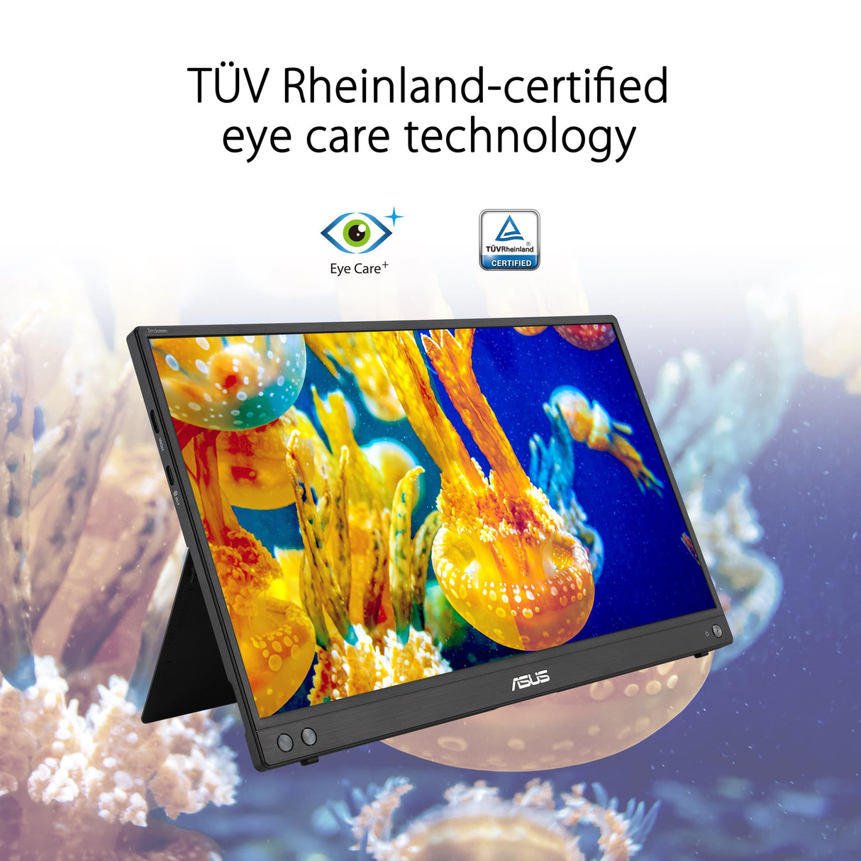 ASUS ZenScreen MB16AHV Monitor portátil, 15,6 Pulgadas, Full HD, IPS, HDMI, USB Type-C, Filtro de luz Azul, Superficie antirreflejos, Tratamiento Antibacteriano