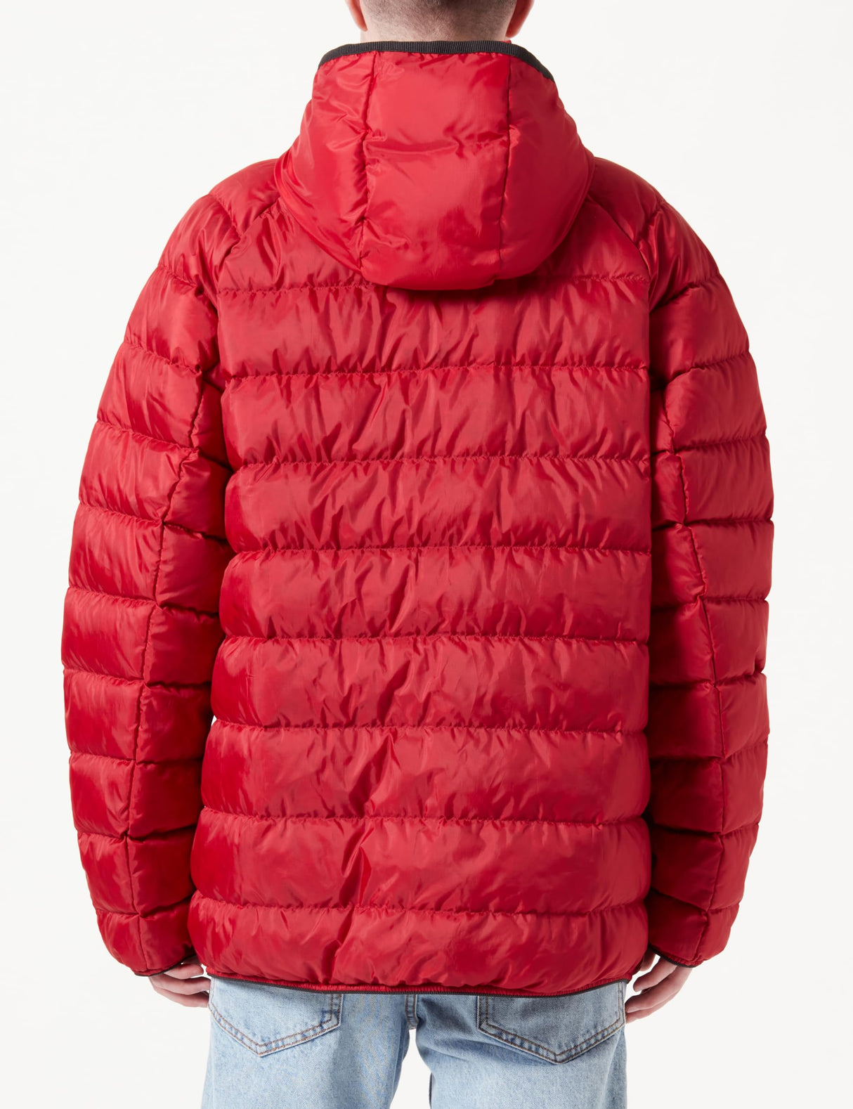 Tommy Jeans TJM Hooded LT Down Jacket EXT DM0DM17882 Chaquetas Acolchadas de Plumas, Rojo (Magma Red), L para Hombre