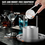 VEVOR Kit de Prensa de Bolas de Hielo Prensa de Hielo de Aleación de Aviación con Molde para Bloques de Hielo Fabricador de Bolas de Hielo Redondas de 60 mm, para Whisky, Cócteles en Fiestas
