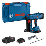 Bosch Professional BITURBO GNB 18V-38 - Clavadora para hormigón con batería (diámetro de 2,7 – 3,0 mm, longitud máxima de clavo: 38 mm, 2 baterías ProCORE 4,0 Ah, cargador GAL 18V-40, 1 lápiz de