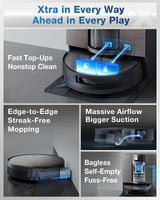 ECOVACS X11 OMNI CYCLONE Robot Aspirador y Friegasuelos, BLAST+19,500 Pa, Potencia ultrarrápida, OZMO ROLLER 2.0, Altura Máxima de Ascenso de 4cm, Rodillo Extendido, Vaciado Automático PureCyclone 2.0
