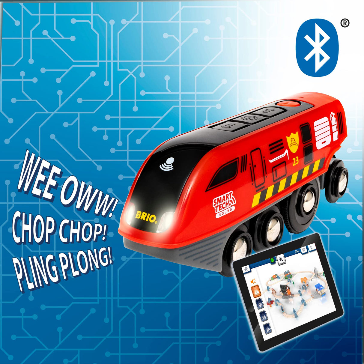 BRIO World – Set de Bomberos Smart Tech Sound 36004 | Set ferroviario a Pilas de 41 Piezas para niños a Partir de 3 años