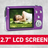 AGFA Photo Realishot DC8200 - Cámara Digital Compacta, 18MP, Video Full HD, Pantalla LCD 2.7'', Zoom Óptico 8X, Batería de Litio y Tarjeta SD de 16GB - Violeta