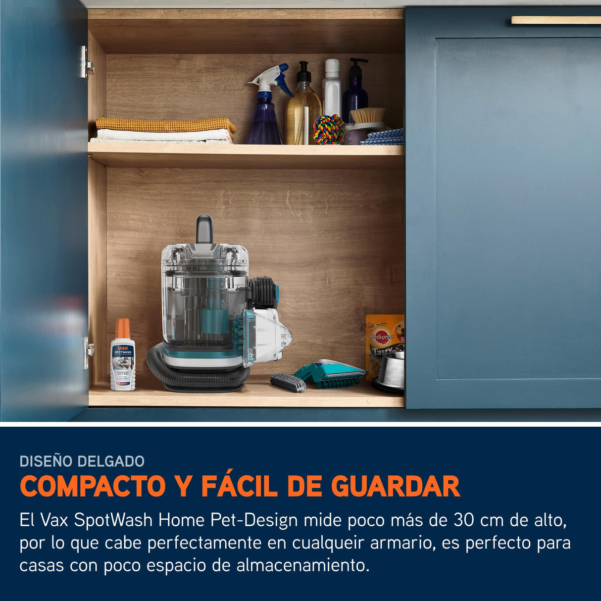 Vax Limpiador quitamanchas SpotWash Home Duo Pet-Design, quitamanchas para alfombras, tapicerías con tecnología SpinScrub, limpieza de alto rendimiento para suciedad de mascotas, secado rápido