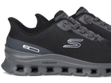 Skechers Arch Fit Glide-Step Pro, Zapatillas Hombre, Black Knit/Charcoal PU, 44 EU