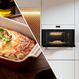 Cecotec Microondas Integrable 60cm Bolero Hexa MW703800 Glass White. 1450W, 34L de Capacidad, Función microondas, Modo Grill, Defrost, Auto Menú, Speed cooking, Electronic Timer