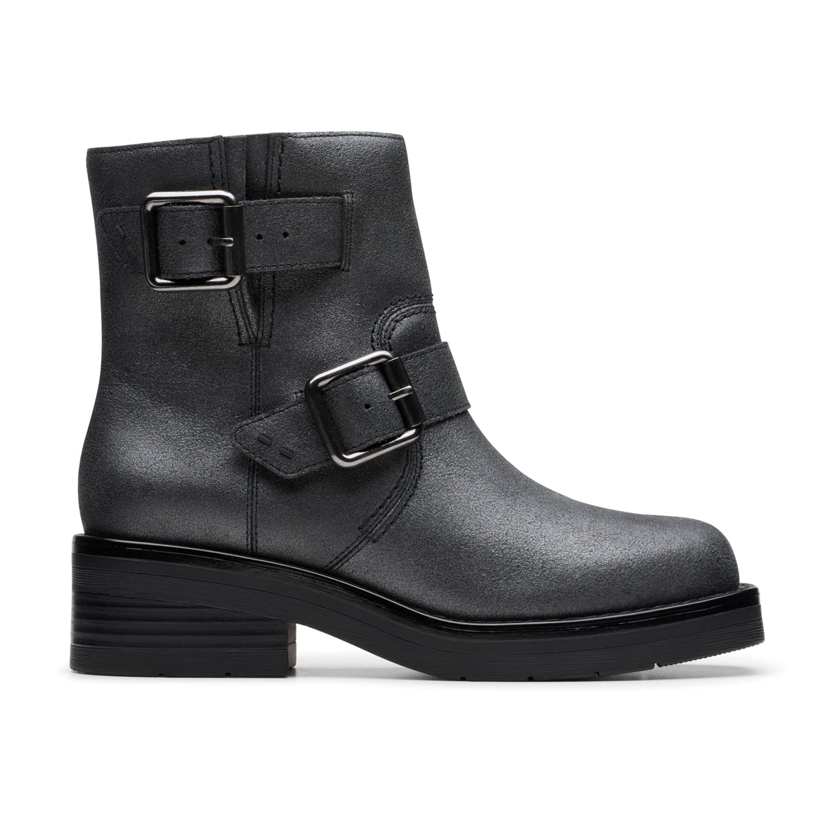 Clarks Hebilla Rebelle, Botas de Moda Mujer, Black Wlined Lea, 35.5 EU