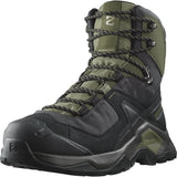 Salomon Quest Element Gore-Tex Botas de Senderismo de Piel para Hombre, Impermeable, Agarre Máximo, Zapatos Trekking, Black, 44 2/3