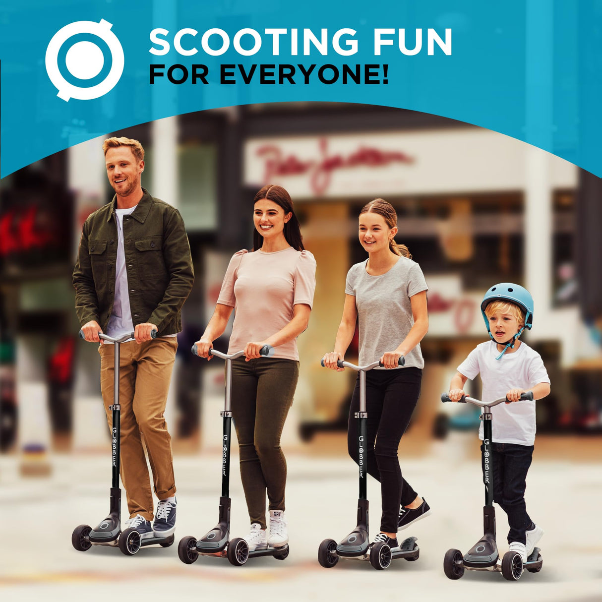 Globber - ULTIMUM - Patinete plegable de 3 ruedas para niños, adolescentes y adultos , Gris carbón
