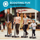 Globber - ULTIMUM - Patinete plegable de 3 ruedas para niños, adolescentes y adultos , Gris carbón