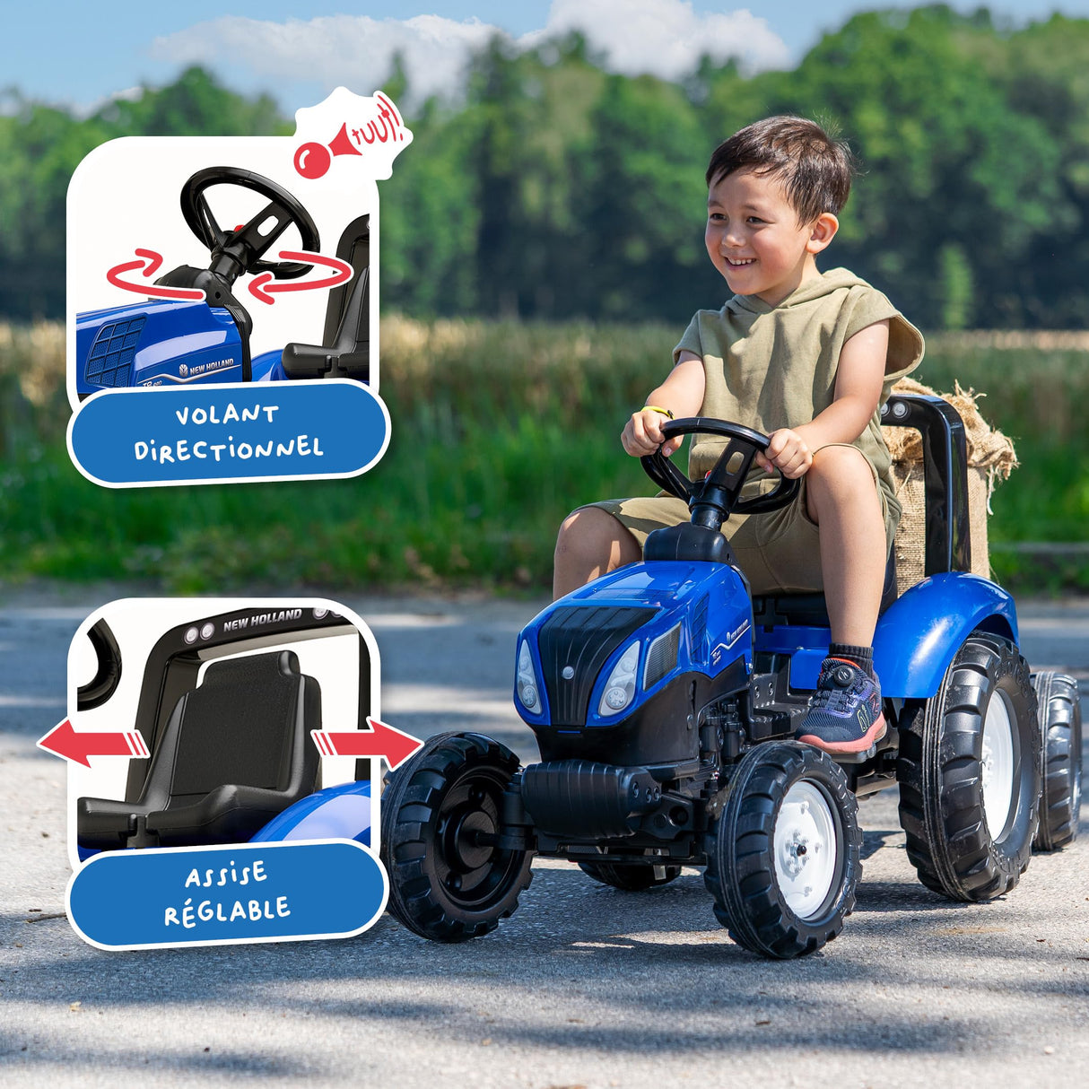 Falquet & CIE – 3090B – Tractor New Holland T8 + Remolque