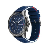 Tommy Hilfiger Reloj Analógico de Cuarzo Multifunción para Hombre con Correa de Silicona Azul Marina - 1791721