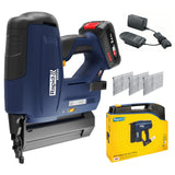 Rapid BNX50 Kit de Clavadora Eléctrica Sistema 18V Power for All Inalámbrica de Clavos con Luz LED, para Clavos N.º 8 y con Disparo Simple o de Impacto, Batería de 2.5 Ah, Cargador y Maleta (5001498)