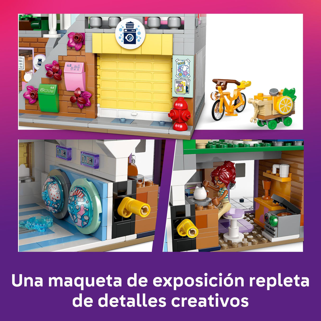LEGO Friends Apartamentos y Tiendas de Heartlake City, Tienda de Juguete, Casa y Estudio de Cerámica, Regalo para Niñas de 12 Años o Más y Adolescentes, 3 Figuras de Gatos y 9 Mini Muñecos 42670