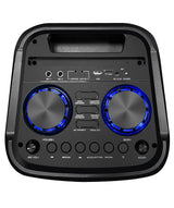 Sytech Altavoz Serie ledflow, 2 x 6,5", 60w. rms, RGB Flame, Recargable, USB, TF, FM, TWS