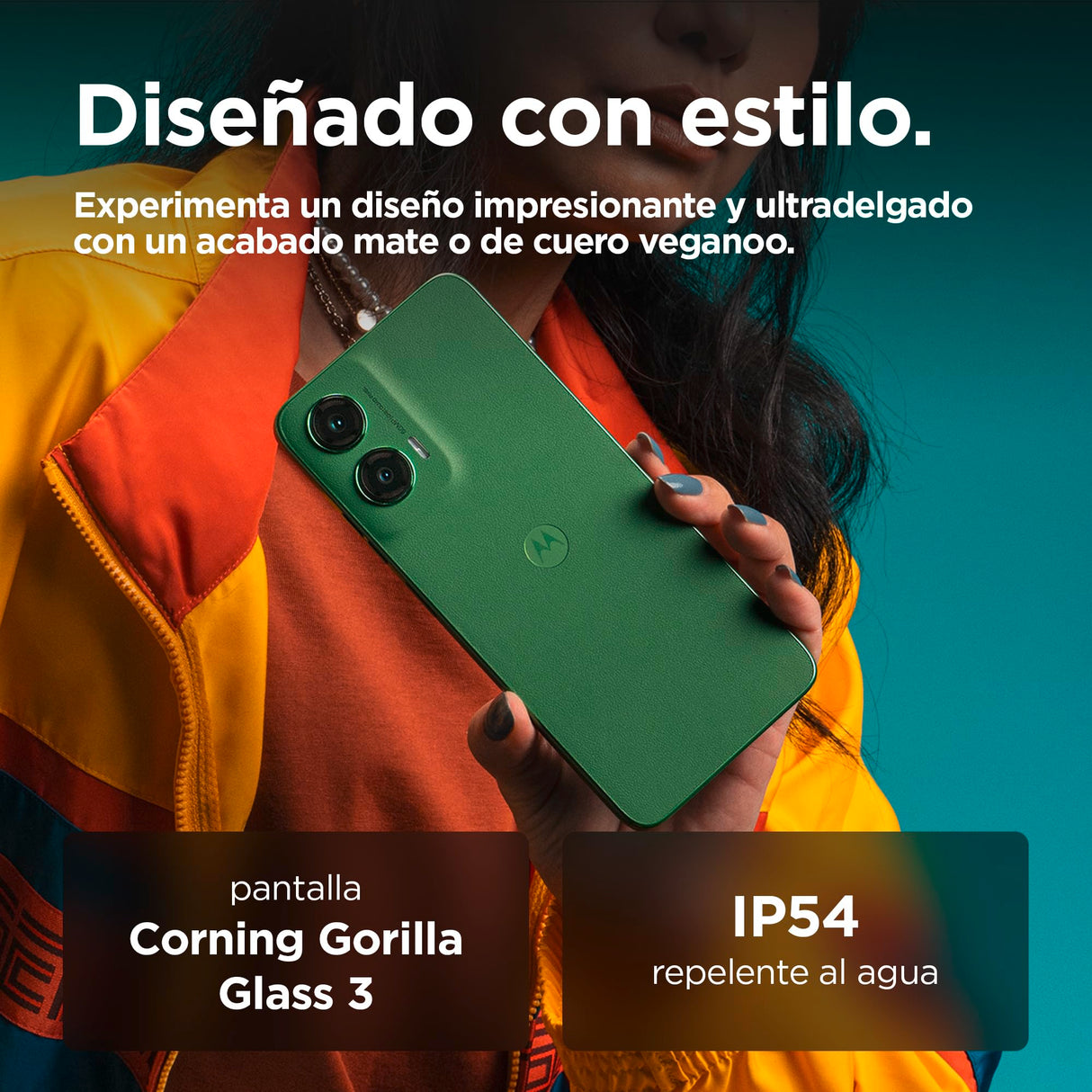 Motorola Moto g35 5G, 12GB (4GB+8GB RAM Boost)/128GB Verde, Pantalla FHD+ 6.72", cámara Dual de 50MP y Ultra Gran Angular, Selfie 16MB, batería 5000 mAh, Carga rápida de 18W
