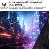 LG 39GS95QE-W - Monitor Gaming Ultragear, 39", OLED WQHD, (3440x1440), 21:9, 240 Hz, 0,03 ms, Clasificación F, Tecnología Micro Lens Array +, DisplayHDR True Black 400, Blanco