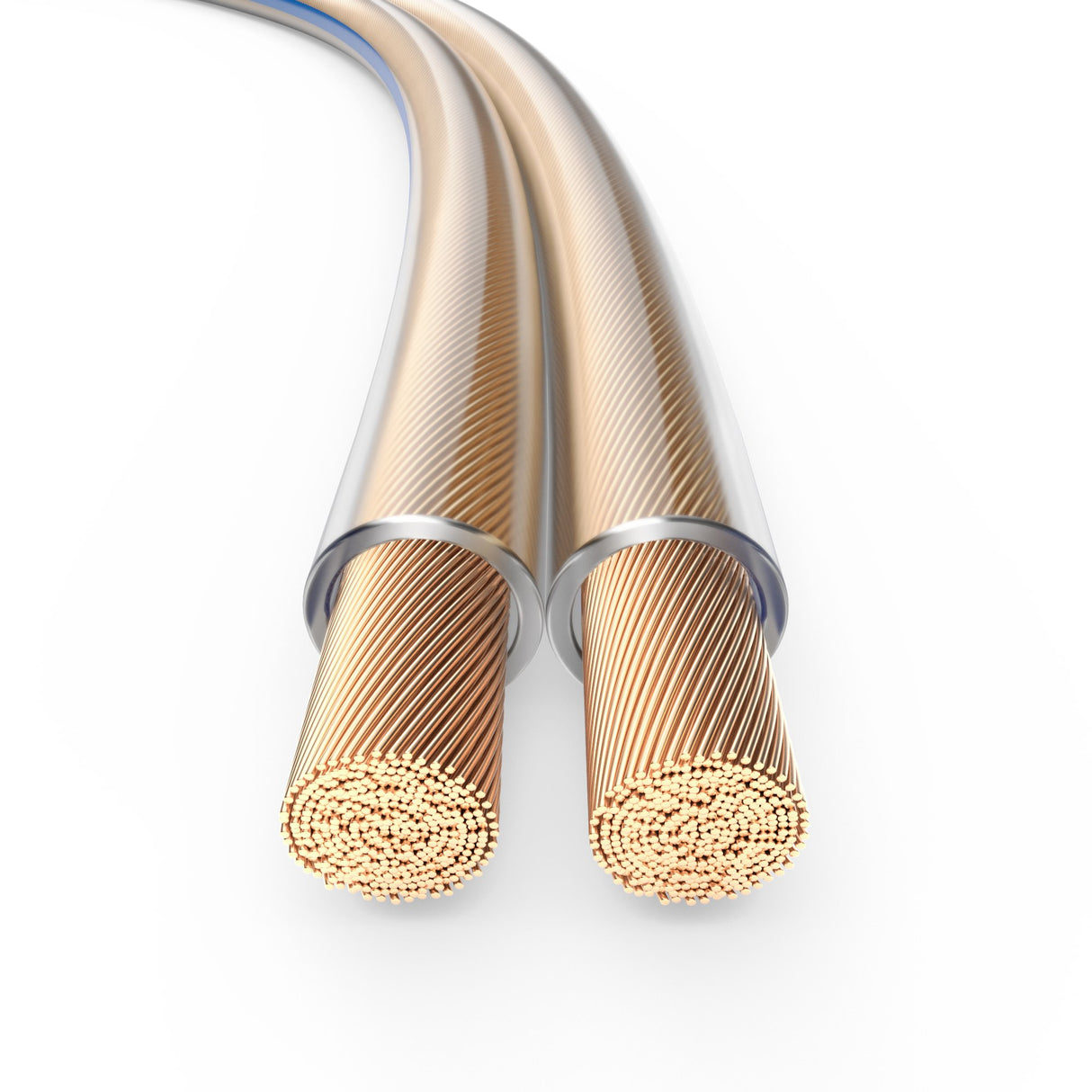PureLink SP020-100 Cable de altavoz 2 x 4.0 mm² (99.9% OFC cable de cobre sólido 0.10mm) Cable de altavoz de alta fidelidad, 100m, transparente