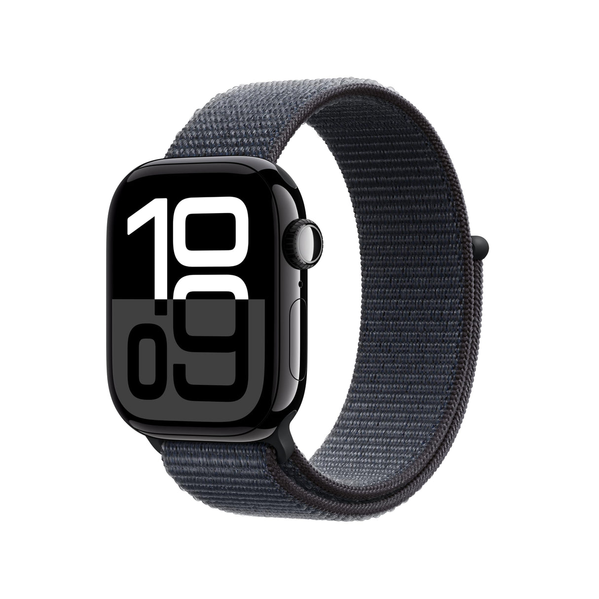 Apple Watch Series 10 GPS + Cellular Smartwatch con Caja de Aluminio Negro Brillante de 42 mm y Correa Loop Deportiva Tinta - Talla única. Monitor de entreno, App ECG y Neutro en Carbono