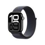Apple Watch Series 10 GPS + Cellular Smartwatch con Caja de Aluminio Negro Brillante de 42 mm y Correa Loop Deportiva Tinta - Talla única. Monitor de entreno, App ECG y Neutro en Carbono