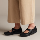 Clarks Sillian Bella, Zapatos Planos Mary Jane Mujer, Black Synthetic, 41.5 EU