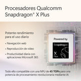 Microsoft Surface Pro | Copilot+ PC | Pantalla táctil LCD 12” | Snapdragon X Plus | 16GB RAM | Almacenamiento de 512GB | Último Modelo | Platino
