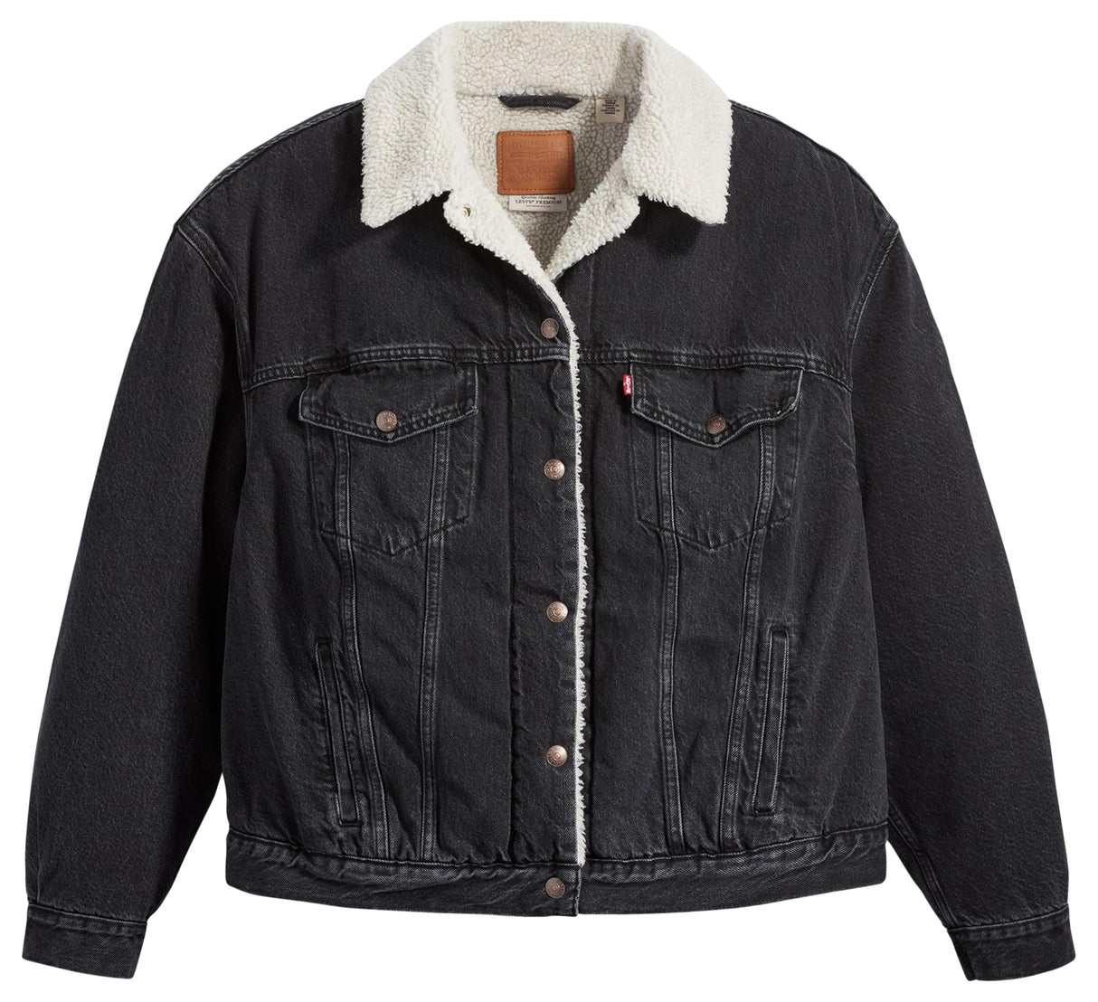 Levi's Plus Size 90s Sherpa Trucker Jacket Mujer, Are You Afraid Of The Dark, 3XL