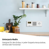 TechniSat DIGITRADIO UP 55 – Radio Dab+ empotrable (Dab, FM, Bluetooth, Pantalla OLED Regulable, Alarma, Temporizador, 2W, Made in Germany) Cubierta Frontal RAL 9016, Blanco