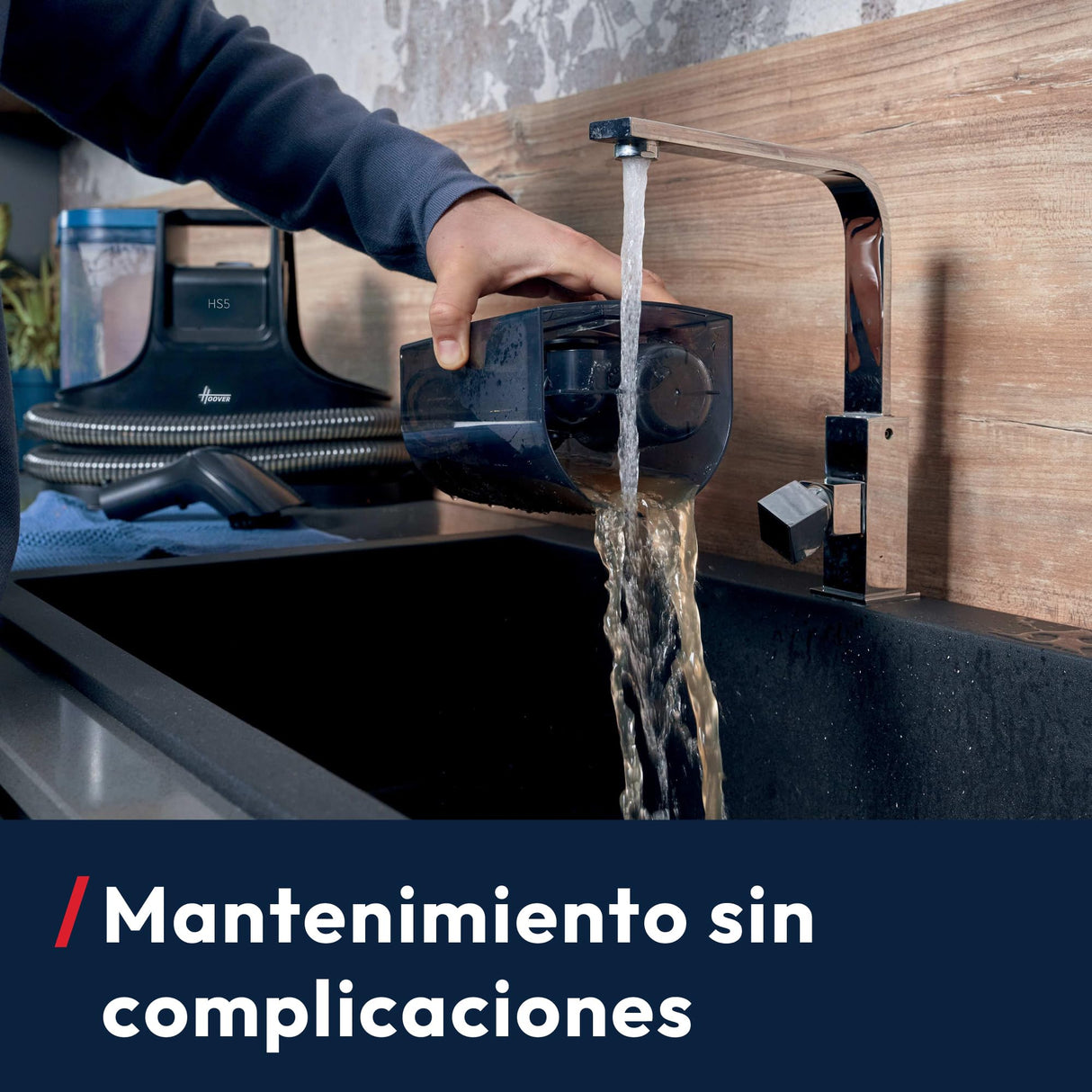 Hoover SpotCleaner Aspirador Limpiador de Manchas - Lava y Seca Alfombras, Tapicerías, Asientos de Coche y Cristales, Accesorio para Ventanas, Depósito 1,5L, 400W, Ideal para Mascotas [HS500]