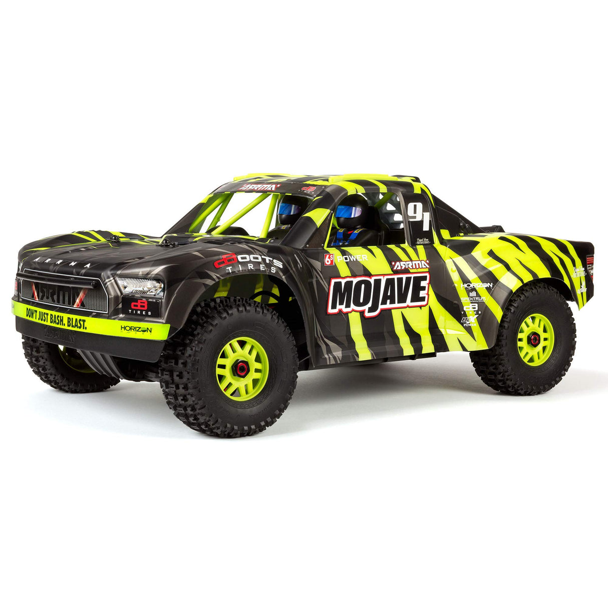ARRMA Camión teledirigido 1/7 Mojave 6S V2 4WD BLX Desert Truck con compañía de Espectro (Listo para Ejecutar), Color Verde/Negro, ARA7604V2T1