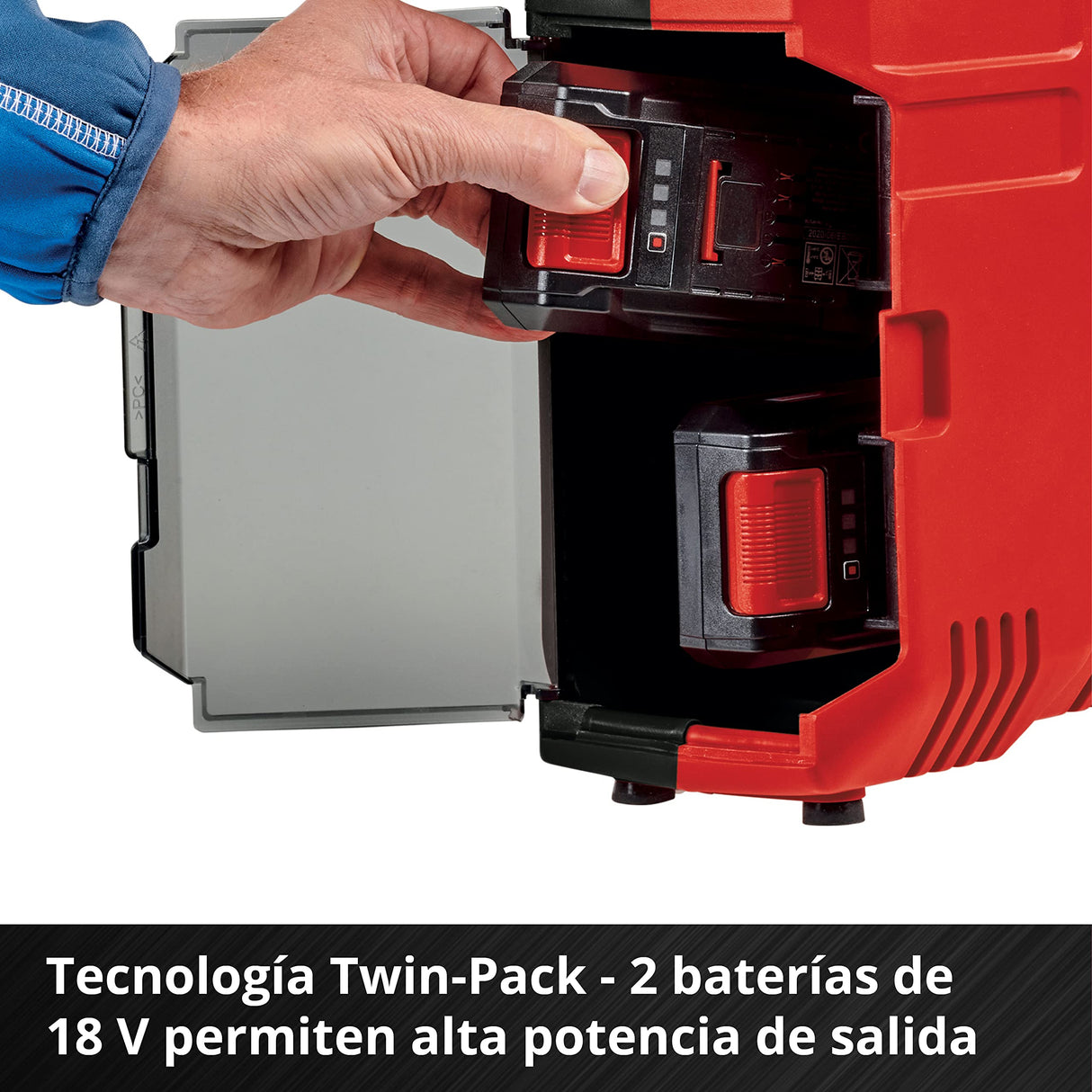 Einhell Compresor de maletín con batería TE-AC 36/8 Li OF Set-Solo Power X-Change (36 V, máx. 8 bar, sin aceite, potencia de aspiración 130 l/min, incl. set adaptador de 3 pz., sin batería)
