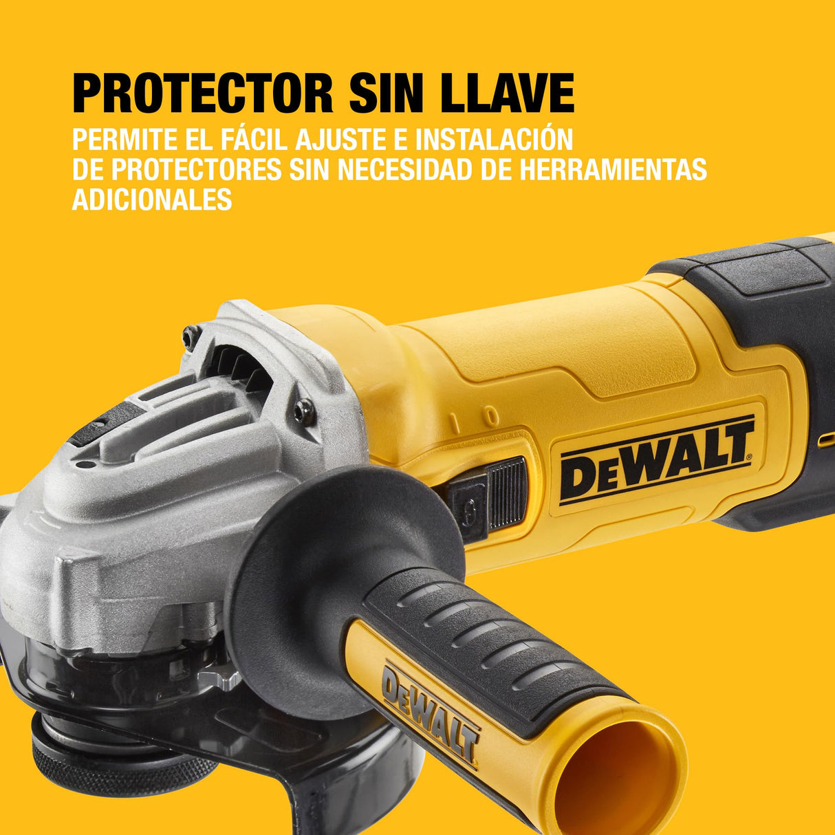 DEWALT Mini-amoladora angular eléctrica, 125mm, Potente motor 1500 W, Arranque Suave + Bloqueo, Velocidad sin carga 2800-10000 rpm, Rosca M14, Sistema de extracción de polvo, DWE4257KT-QS