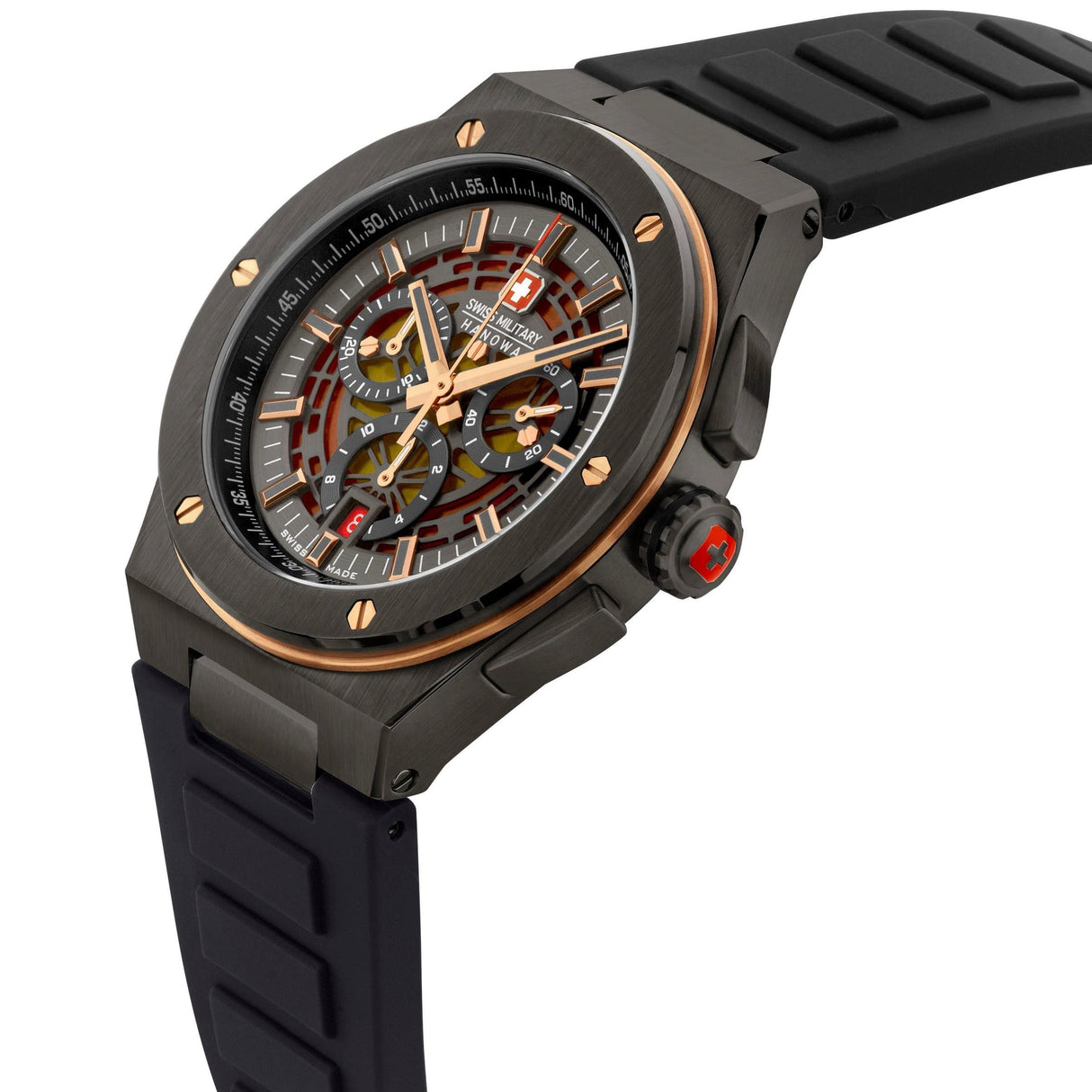 Swiss Military by Chrono Reloj Analógico para Hombres de Cuarzo con Correa en Silicona SMWGO0000941