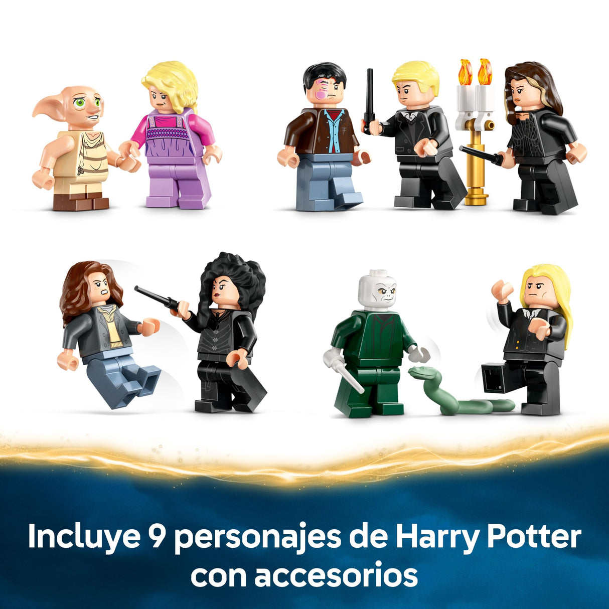 LEGO Harry Potter Mansión Malfoy Juguete de Construcción y Colección, Maqueta de Casa, Regalo para Niños y Niñas de 10 Años o Más, 9 Minifiguras de Personajes (Draco, Dobby y Lord Voldemort) 76453