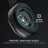 Turtle Beach Stealth 500 Negro Playstation Auriculares de Juego Inalámbricos con 40hr Batería y Bluetooth para PS5, PS4, PC y móvil