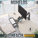 RICOO Soporte Monitor Mesa Brazo articulado Giratorio Inclinable Pantalla PC 17-32" (43-81cm) TS5411 Stand para monitores VESA 75x75 100x100