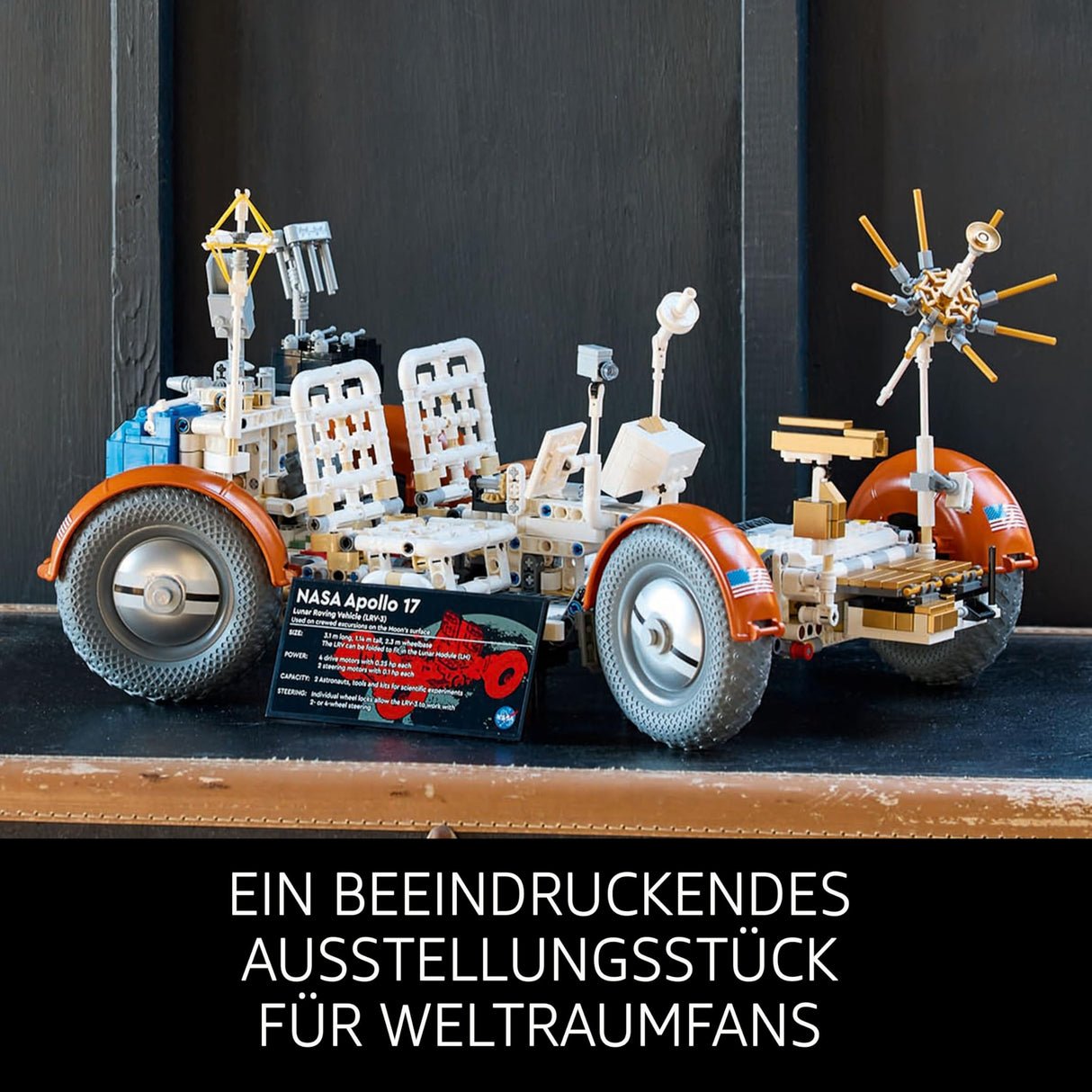 LEGO Technic Vehículo de Exploración Lunar NASA Apollo Róver Espacial, Maqueta para Adultos, Regalo Coleccionable para Hombres y Mujeres Fans de la Ciencia, Decoración del Hogar y Oficina 42182