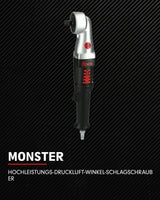 KS Tools 515.1625 Atornillador de impacto angular a aire comprimido de 1/2" MONSTER de alta potencia, 271 Nm