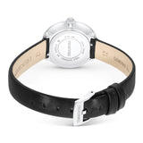 Swarovski Reloj Matrix Tennis, Fabricado en Suiza, Correa de Piel, Negro, Acero Inoxidable