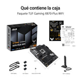 ASUS TUF Gaming X870-PLUS WiFi - Placa Base AMD ATX, 16+2+1(80A) etapas de Potencia, DDR5, PCIe 5.0 Compatible con GPU de última generación, 4X M.2, WiFi 7, USB4, USB 20 Gbps con PD Fast Charge